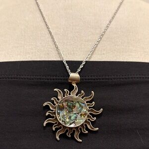 Bond Boyd vintage STG ( sterling)chain with 925 Sun pendant